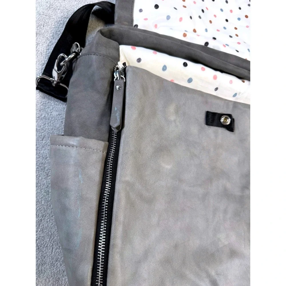 Petunia Pickle Bottom Diaper Bag Backpack Gray Changing Pad Included Baby Bag